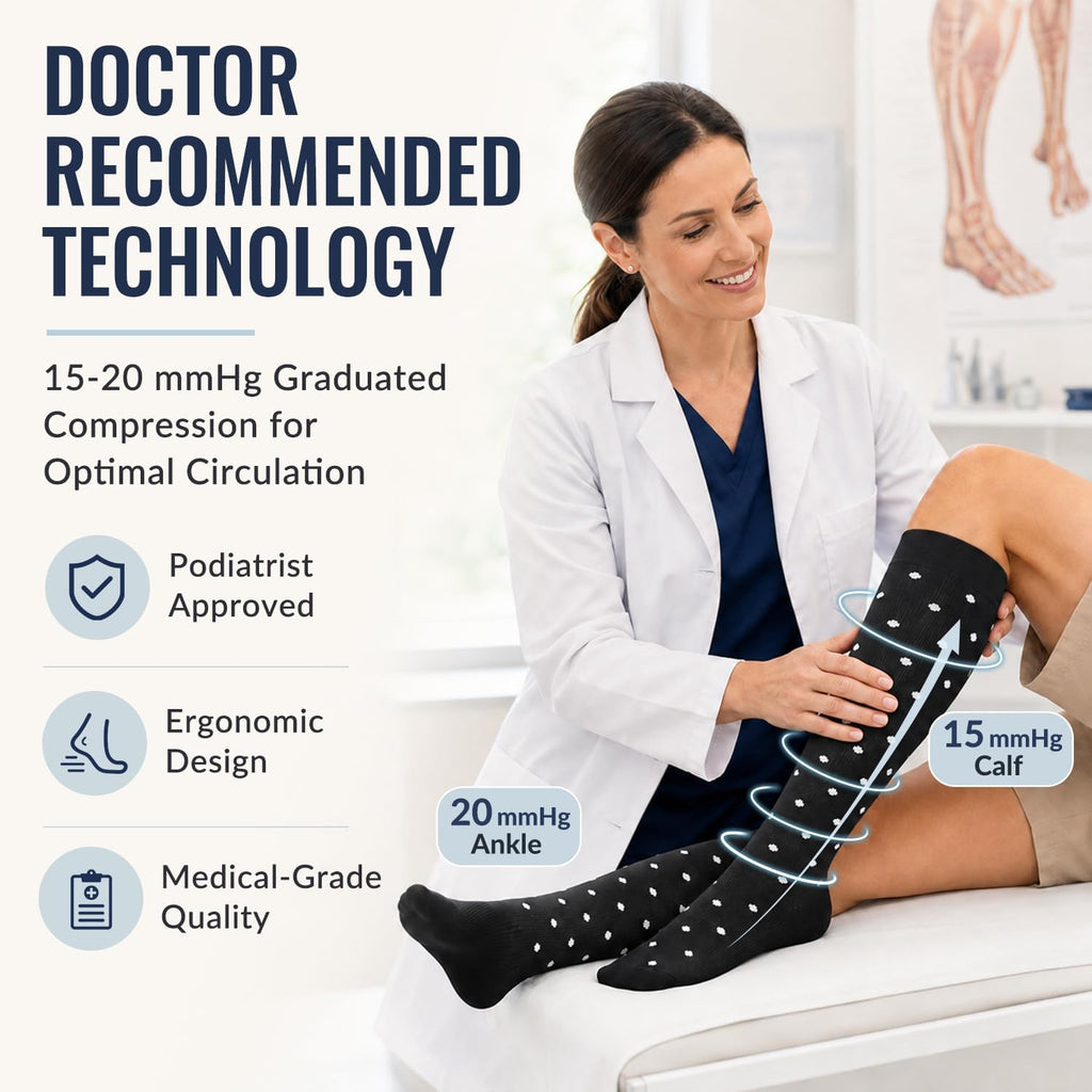 Copper Compression Socks for Women & Men (6 pairs) - Best Support for Nurses, Running, Hiking, Recovery