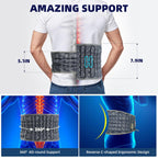 Decompression Belt with Elec. Pump, Inflatable Back Brace, Blue | Inflatable lumbar traction belt for spinal decompression, Relieves back pain & sciatica, Fits 29"-49" waist, Restores curve