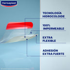 Hansaplast Second Skin Protection Advanced Dressing, Waterproof Dressing, Ultra Thin and Flexible, Strong Adhesion, for Pain Relief and Wound Healing, 6 Pcs