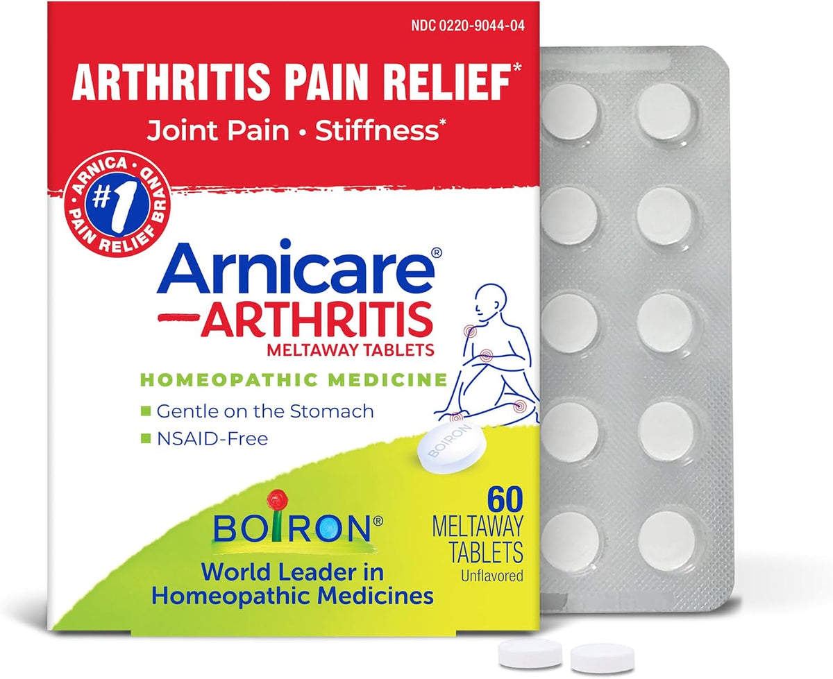 Boiron Arnicare Arthritis Tablets for Arthritis Pain Relief, Joint Soreness, and Rheumatic Pain - 60 Count