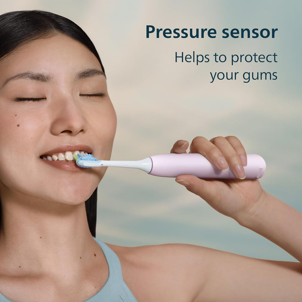 Philips Sonicare 5900 Rechargeable Electric Toothbrush, 2 Brush Heads, Pink | 1000% More Plaque Removal¹, Pressure Sensor, 6 Brush Settings, 21-Day Battery, 2-Minute Guided Timer, HX7132/02