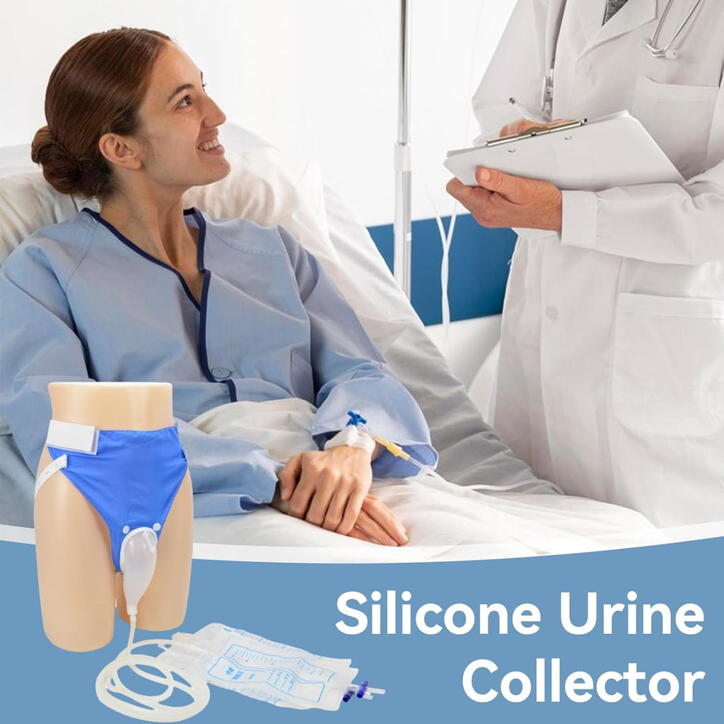 Silicone Urine Collector, 1000ML 2000ML Portable Urine Drain Bag Reusable Leakproof Urinal Collector Holder for Urinal Portable Urinal Collection Bag For Women