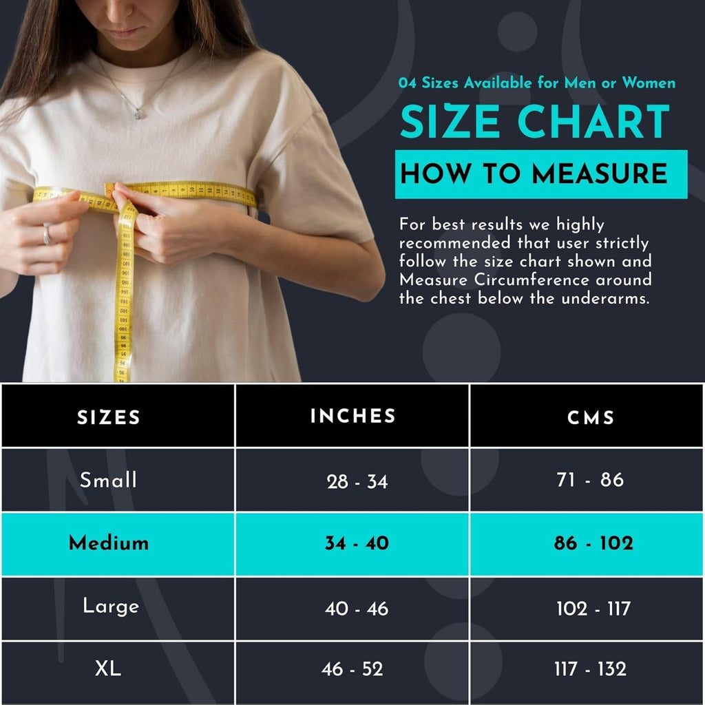 CUREWRAP Premium Posture Corrector Belt for Men & Women (Medium 34"-40") | Adjustable Back Support Brace for Spine, Shoulder, Neck & Upper Back Pain Relief | Breathable, Lightweight & Comfortable Design