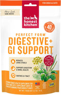 The Honest Kitchen Perfect Form Herbal Digestive Supplement for Dogs & Cats, Human Grade Gut Health Support Powder with Pumpkin, Slippery Elm & Papaya Leaf, Gut & Stool Support, 3.2 oz Pouch