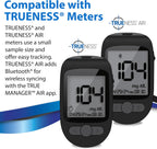 TRUENESS Blood Glucose Test Strips, 50 Count | Blood Glucose Test Strips Compatible with TRUENESS Family of Self Monitoring Blood Glucose Meters, Fast 5 Second Results