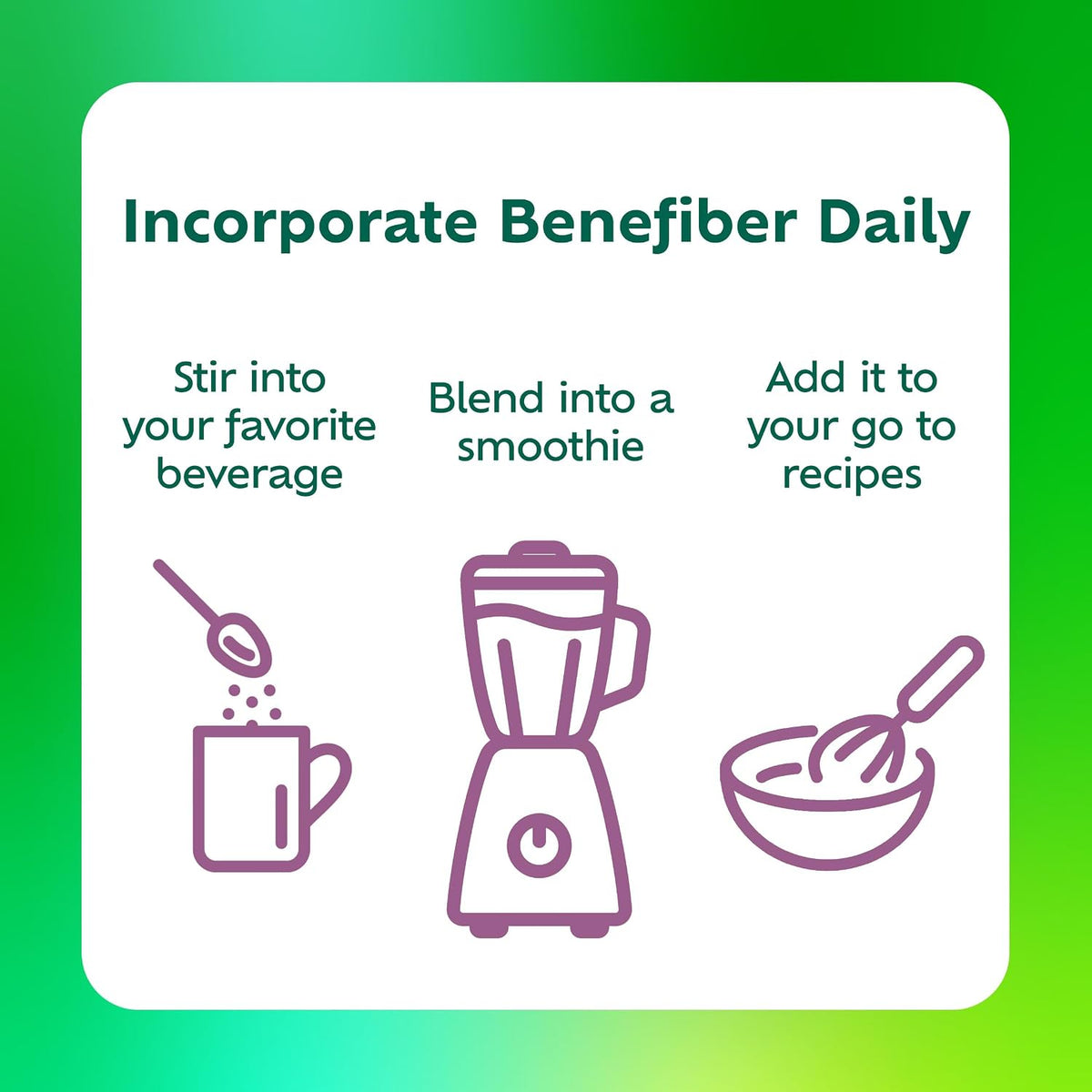 Benefiber Prebiotic Fiber Supplement Powder, Berry Fusion, 24 Stick Packs