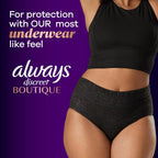 Always Discreet Adult Diapers for Women, Incontinence Underwear, Postpartum Essentials, Disposable Briefs, Max Absorbency, Bladder Leak Protection, Large, 28ct