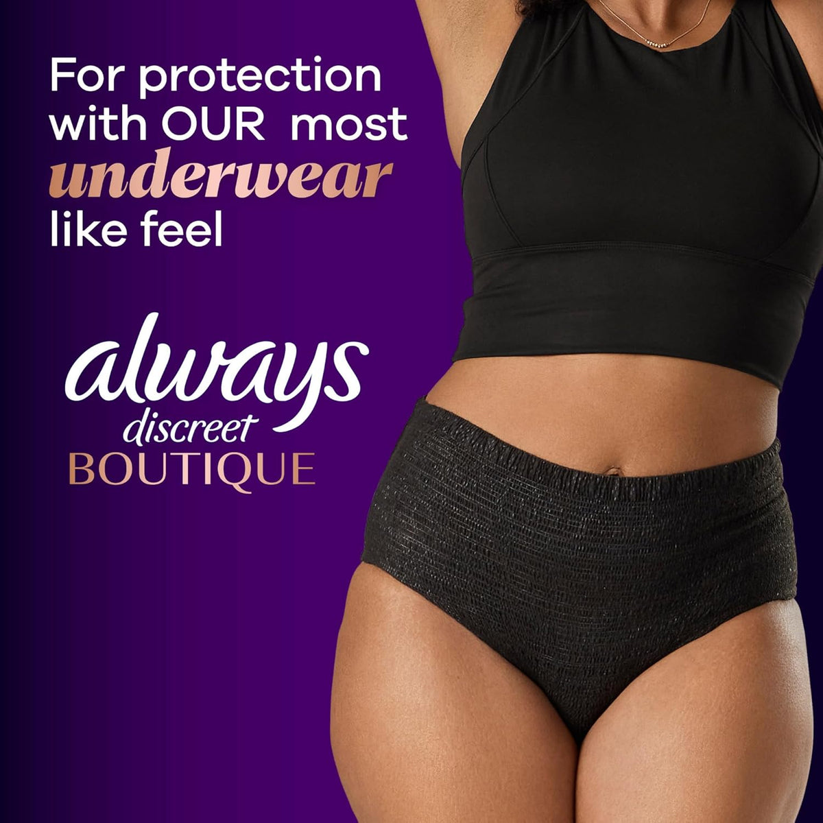 Always Discreet Adult Diapers for Women, Incontinence Underwear, Postpartum Essentials, Disposable Briefs, Max Absorbency, Bladder Leak Protection, Large, 28ct
