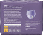 Amazon Basics Postpartum Incontinence Underwear for Women, Maximum Absorbency with Bladder Leak Protection, Fresh Protection, Disposable, Large, Lavender, 18 Count