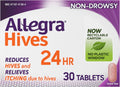 Allegra Adult Hives Antihistamine, Non-Drowsy, 24-Hour Tablets, 30-Count | Non-drowsy relief of itch due to hives medicine, 180 mg fexofenadine HCI pill, reduces hives when there are flare-ups