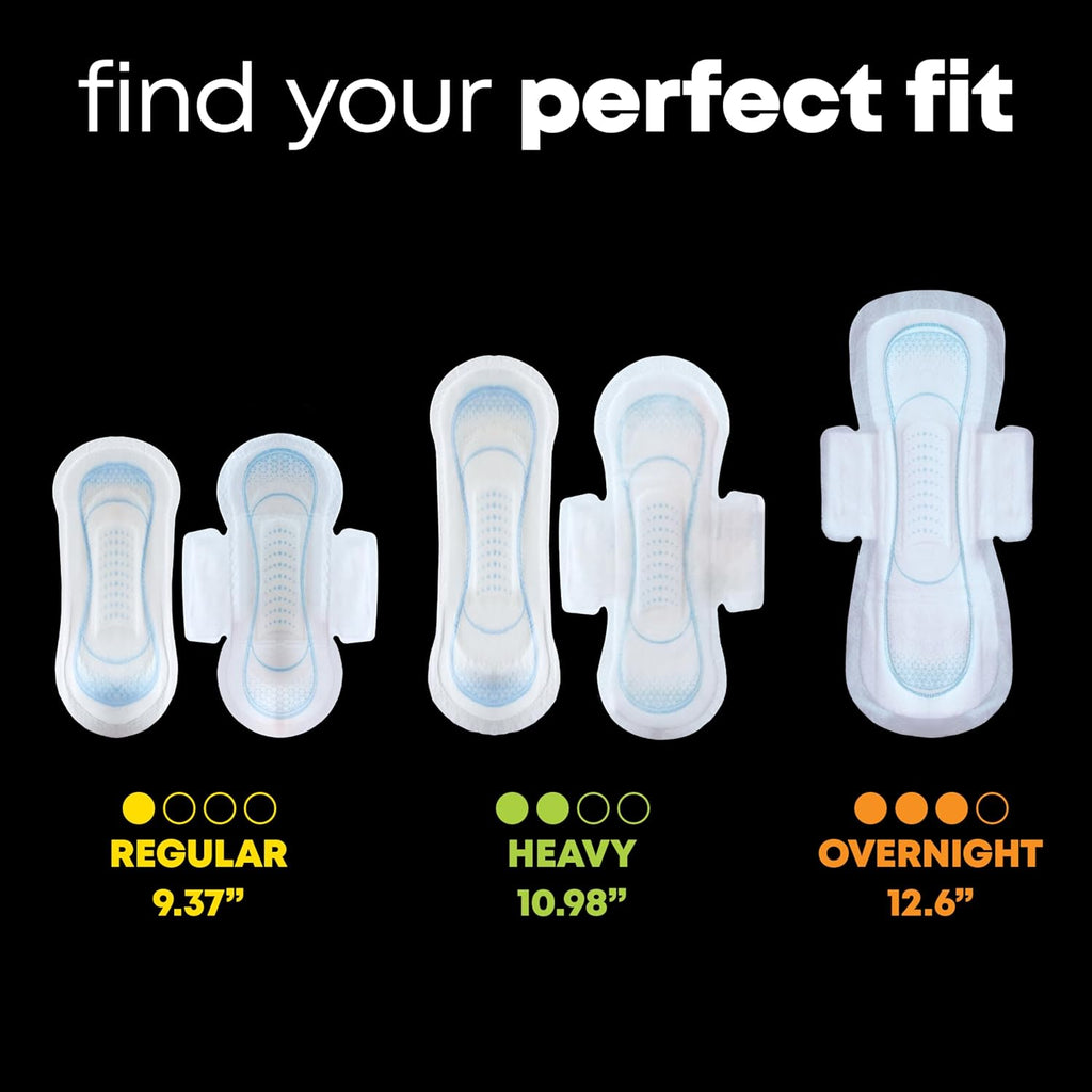 U by Kotex Ultra Thin Pads, Clean & Secure, Heavy Absorbency, 56 Count (Packaging May Vary)
