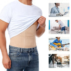 HSR Men's Waist Trainer Belt - Breathable Nylon, Double Layer Seamless Design for Abdominal Control, Abdominal Control Shaper, Tummy Control Shapewear (Fits Waist : 30 to 39 Inch)