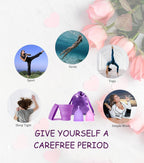 Menstrual Cups with Collapsible Storage Cup, Leak-Proof Design with Medical Grade Silicone Period Cups Reusable, Tampon and Pad Alternative,for Light Flow and Heavy Flow Large+Small