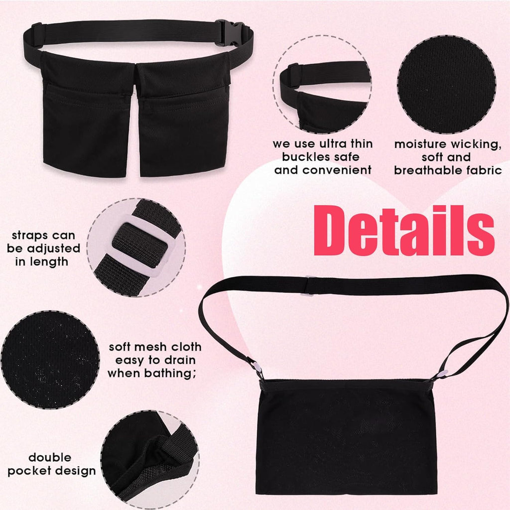 Tummy Drain Bottle Holder, Post Surgery Drain Bag Holder for Breast Surgery Adjustable Comfortable Breathable Great for Post-Surgery Care Includes 2 Bags