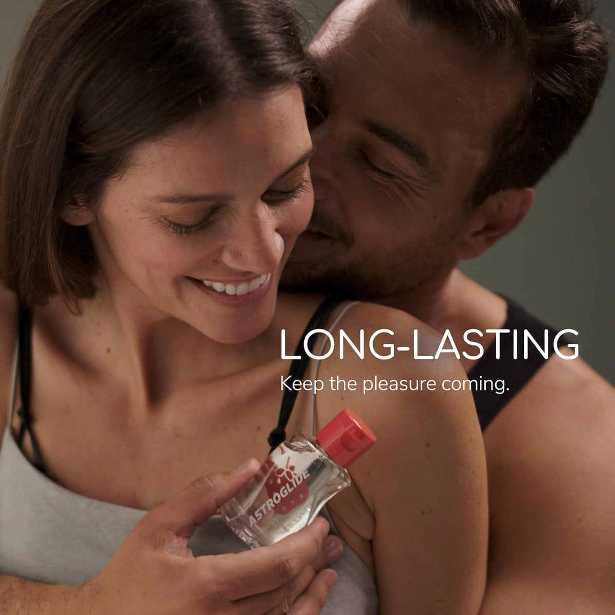 Astroglide Water Based Strawberry Flavored Lubricant, For Long-Lasting Pleasure for Men Women and Couples, Safe for Toys, Travel-Friendly Size, 74ml