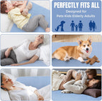 Washable Underpads 86 x 91 CM (2 Pack), JOMWEN Heavy Absorbency Reusable Incontinence Bed Pads for Adults, Kids, Elderly and Pets, Absorbent Protective Pads for Bed, Couch, Floor (Blue, 34" x 36")