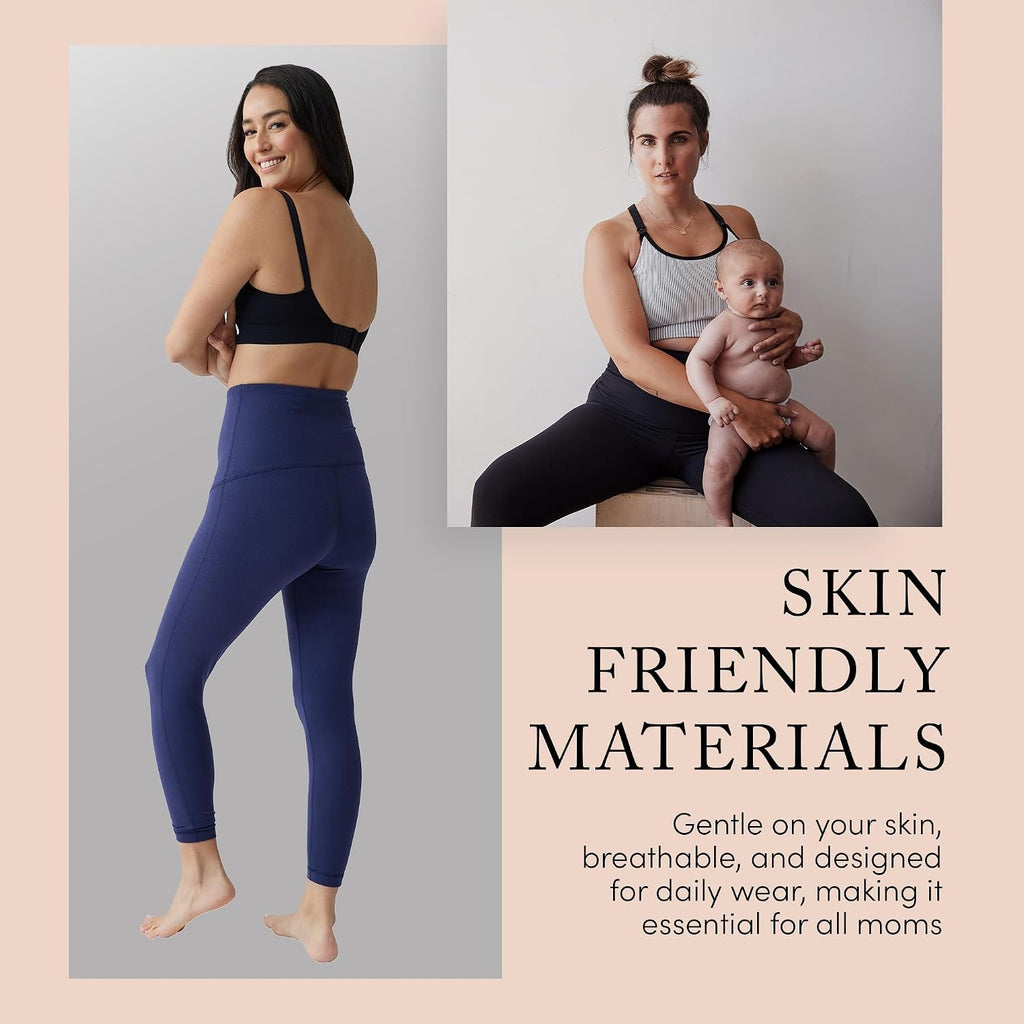Ingrid & Isabel | Basics Postpartum Compression Leggings | Postpartum Leggings for Tummy Control & Support