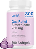 Curist Simethicone 250 mg Softgels (300 Count) Gas, Bloat, Digestive Relief