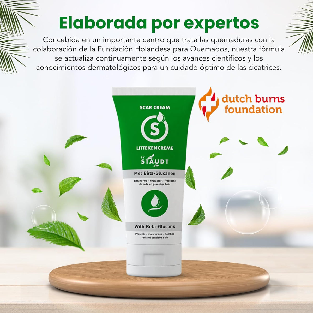 Staudt Premium Healing Cream - Formula with Vitamin E, Honey, Hyaluronic Acid and Silicone - Scar Reducer for Old and New Burns, Caesareas, Stretch Marks, Eczema