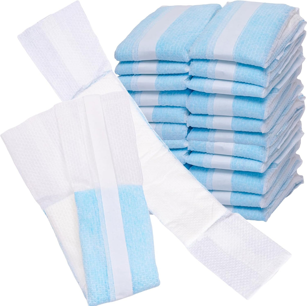 Vakly Postpartum Maternity Pads 3 x 20 in Extra Long (24 Pack) – Maximum Absorbency Heavy Flow Postpartum & Incontinence Pads with Tails, Ultra Soft Disposable Pads for New Moms