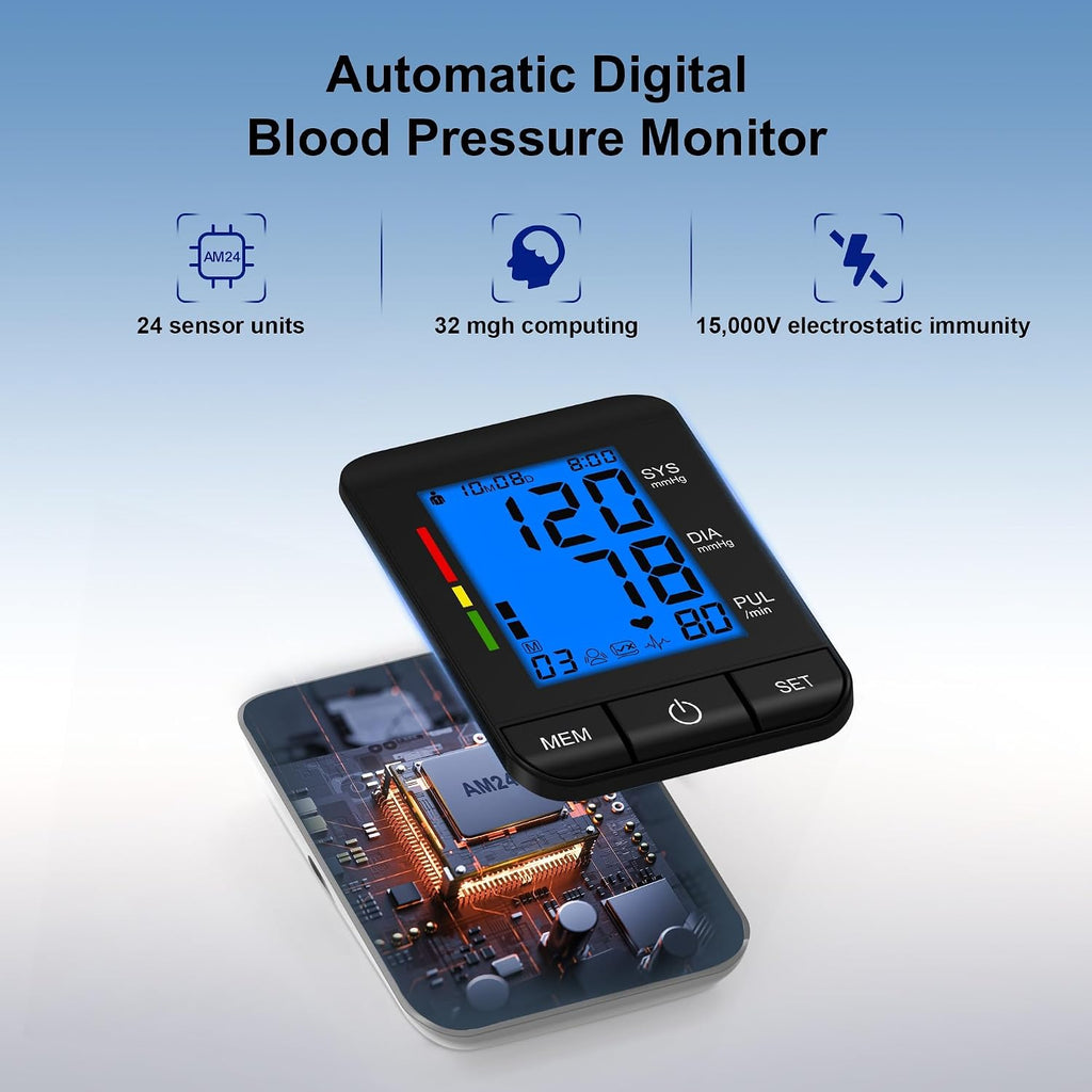 Automatic Upper Arm Blood Pressure Monitor for Home Use with 9-17&13-21 in | L/XL/Extra Large Cuff, FSA&HSA Eligible Accurate Portable Fit Big Arms BP Machine