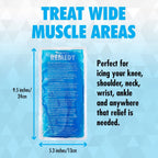 Gel Ice Pack - Hot & Cold Compress, Reusable Injury Ice Pack for Knee, Shoulder, Back, Neck, Hip, Ankle, Wrist, Foot Pain Relief & Injury Recovery Soft Gel for Muscle Strain (Blue, Reg)
