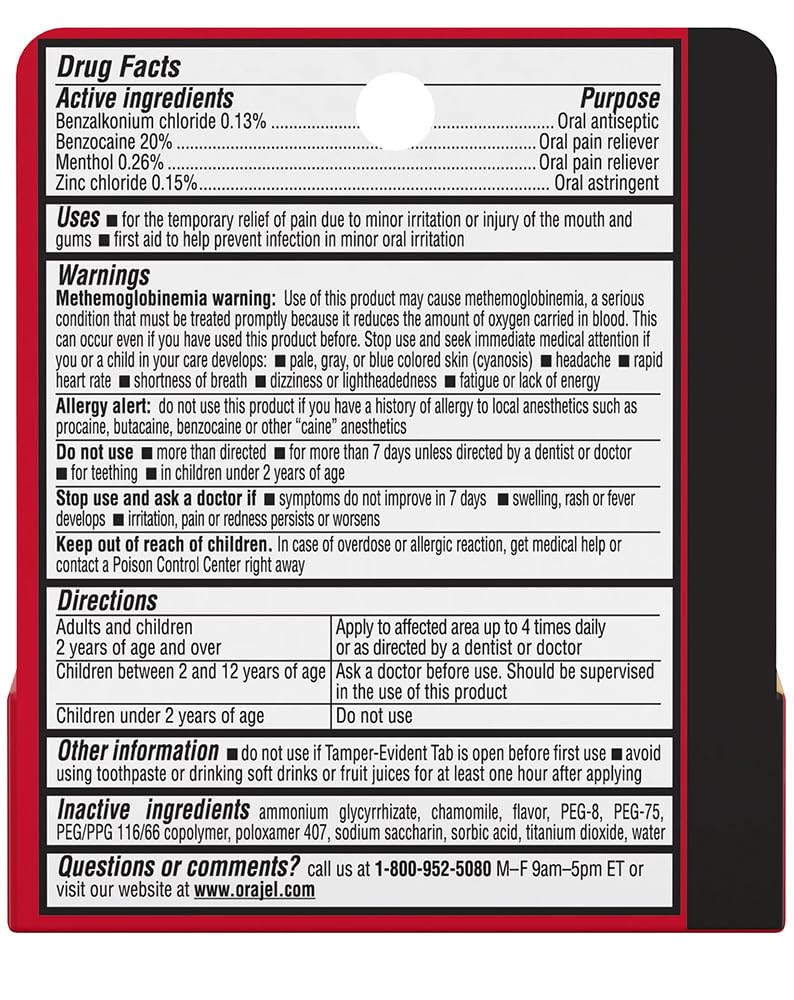 Orajel Maximum Strength Nighttime Toothache Pain Relief Cream - 0.25 Oz