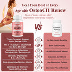 Joint Supplements for Women OsteoCII Renew Triple Strength – Advanced Joint, Bone & Skin Formula – Collagen, Glucosamine, Chondroitin, Calcium, MK-7, Vitamin D3, Hyaluronic Acid, 180 Tablets