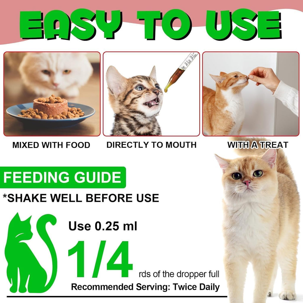 NP- Cat UTI Support Drops – Natural Cranberry Supplement for Bladder & Kidney Health – Urinary Tract Infection Relief for All Breeds – Liquid Herbal Formula for Cats 60mL