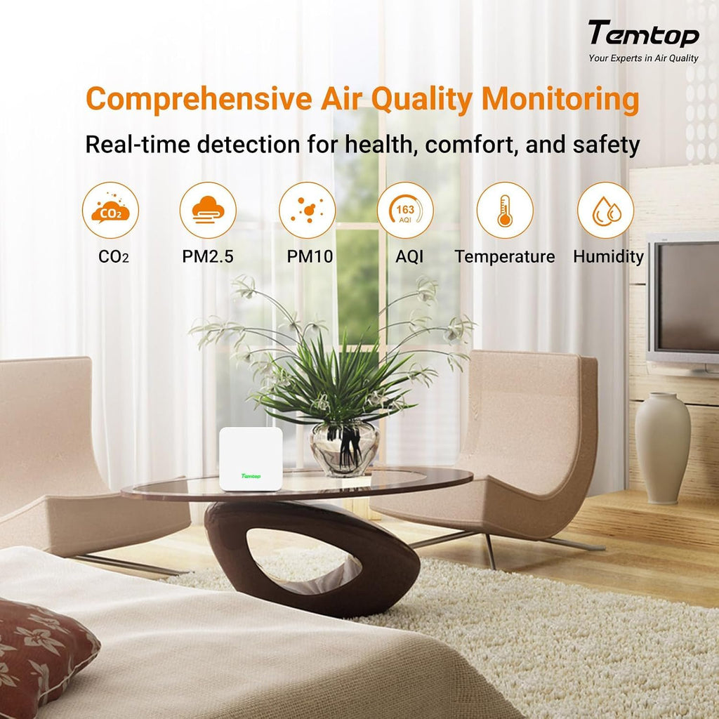 Temtop P2 Portable CO2 & Air Quality Monitor with LoRa Connectivity