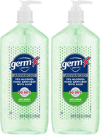 Germ-X Advanced Hand Sanitizer with Aloe and Vitamin E, 1 Liter, Less Drying Moisturizing Gel, No Rinse Formula, Pump Bottle (Pack of 2)