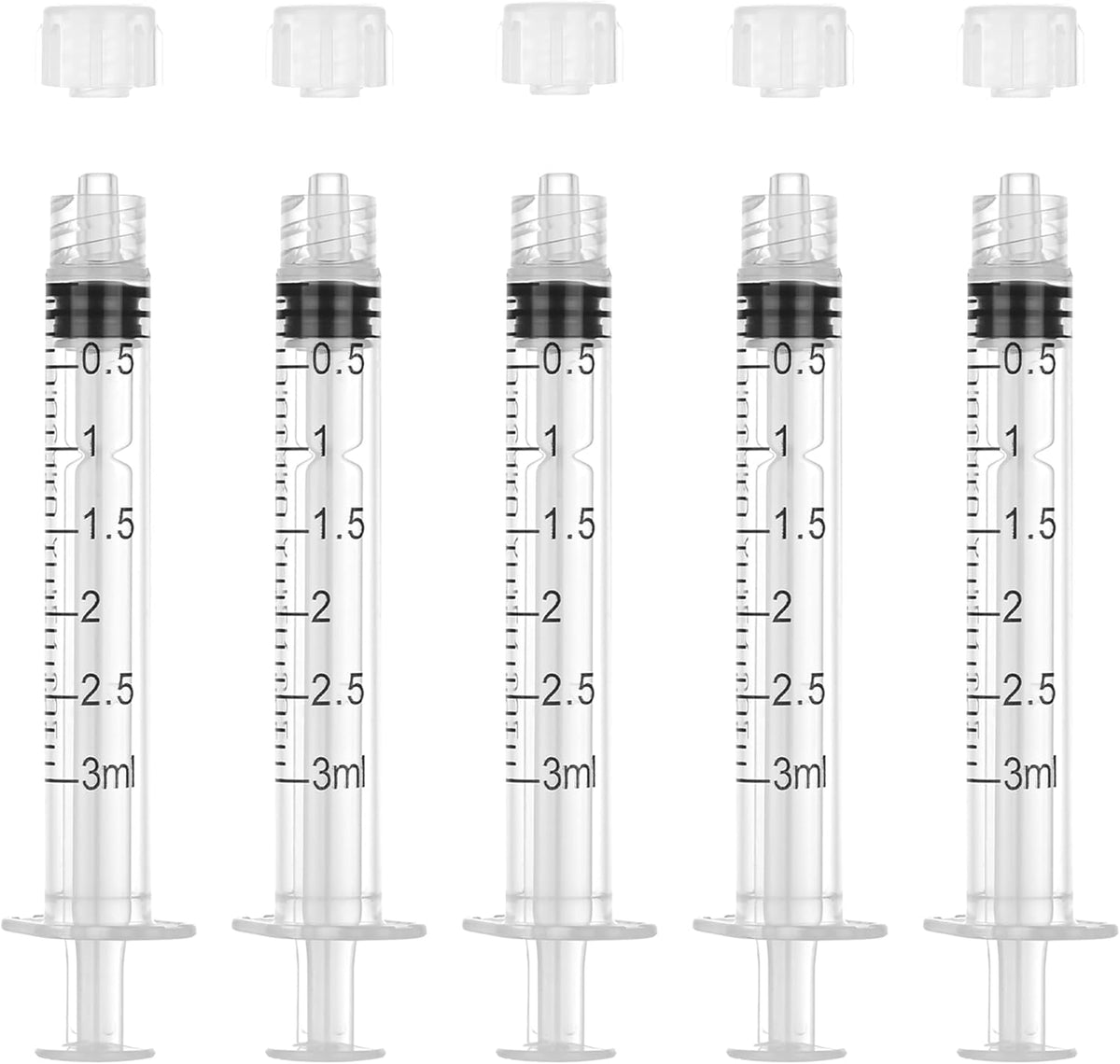 3ml Luer Lock Syringe, 20Pack Syringes Without Needle for Liquids, Measuring, Refilling, Oil, Glue Applicator