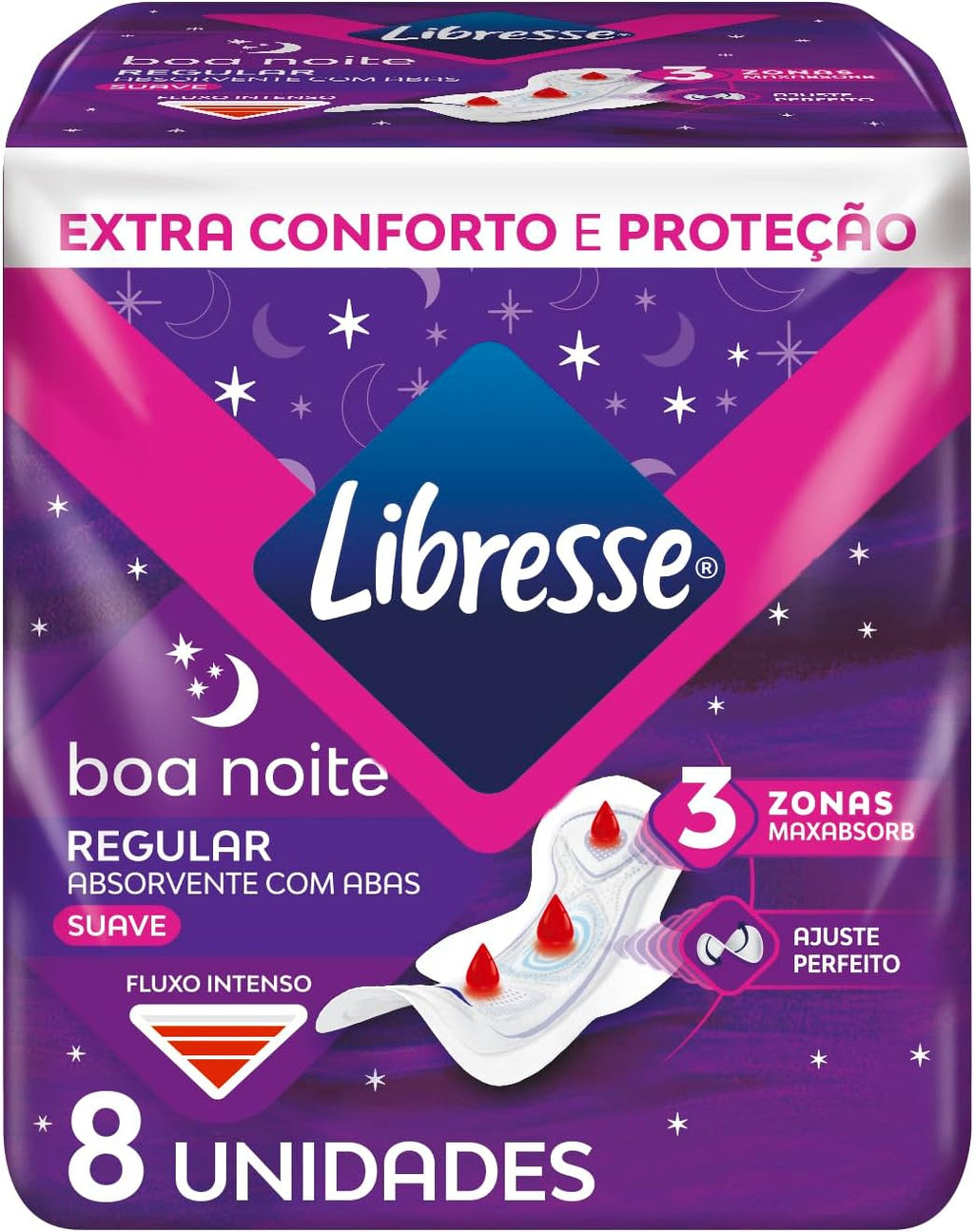 Libresse Sanitary Pads With Wings Overnight 8 pieces