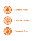 Amazon Basics Sunburn Relief Gel with Aloe Vera, Soothing, Cooling, Itch Relief, 8 oz, Pack of 1 (Previously Solimo)