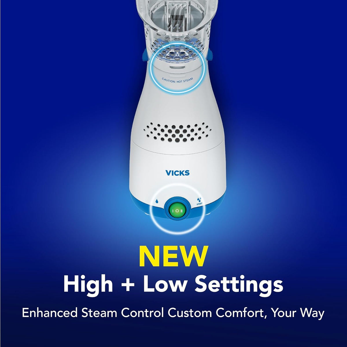 Vicks Sinus Inhaler for Sinus Relief, Works with VapoPads (1 Included) | Plug-in Non-Medicated Steam Inhaler for Allergies, Congestion & Colds, Vocal Steamer, Soothes Nasal & Throat Passages