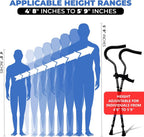 in-Motion Pro Underarm Crutches for Adults, Spring Assist, Foldable | Fits 4'8"-5'9". Foldable; spring-assist shock absorption; ergonomic grips; articulating tips; charcoal; lightweight