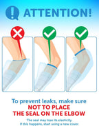 100% Waterproof Cast Covers for Shower Arm - 3pk - Tight Seal - Reusable | Adult Half Arm Cast Protectors - Hand, Wrist, Elbow - After Surgery Bandage and Dressing Cast Bag for Wounds and Burns