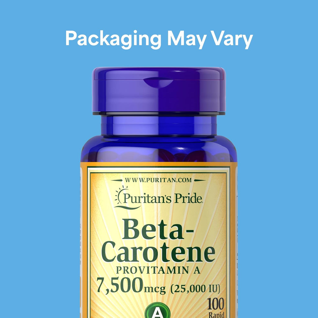 Puritan's Pride Beta Carotene Provitamin A 7,500mcg (25,000 IU)