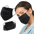 Disposable Face Mask, 100 PCS Black Masks, 3 Ply Protection Face Masks