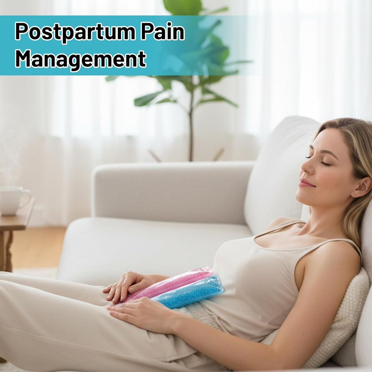 2 Pcs Postpartum Care Perineal Ice Pack, Maternity Pads for Post Partum Care, Hemorrhoid Treatment and Postpartum Essentials,Reusable Cooling Pads