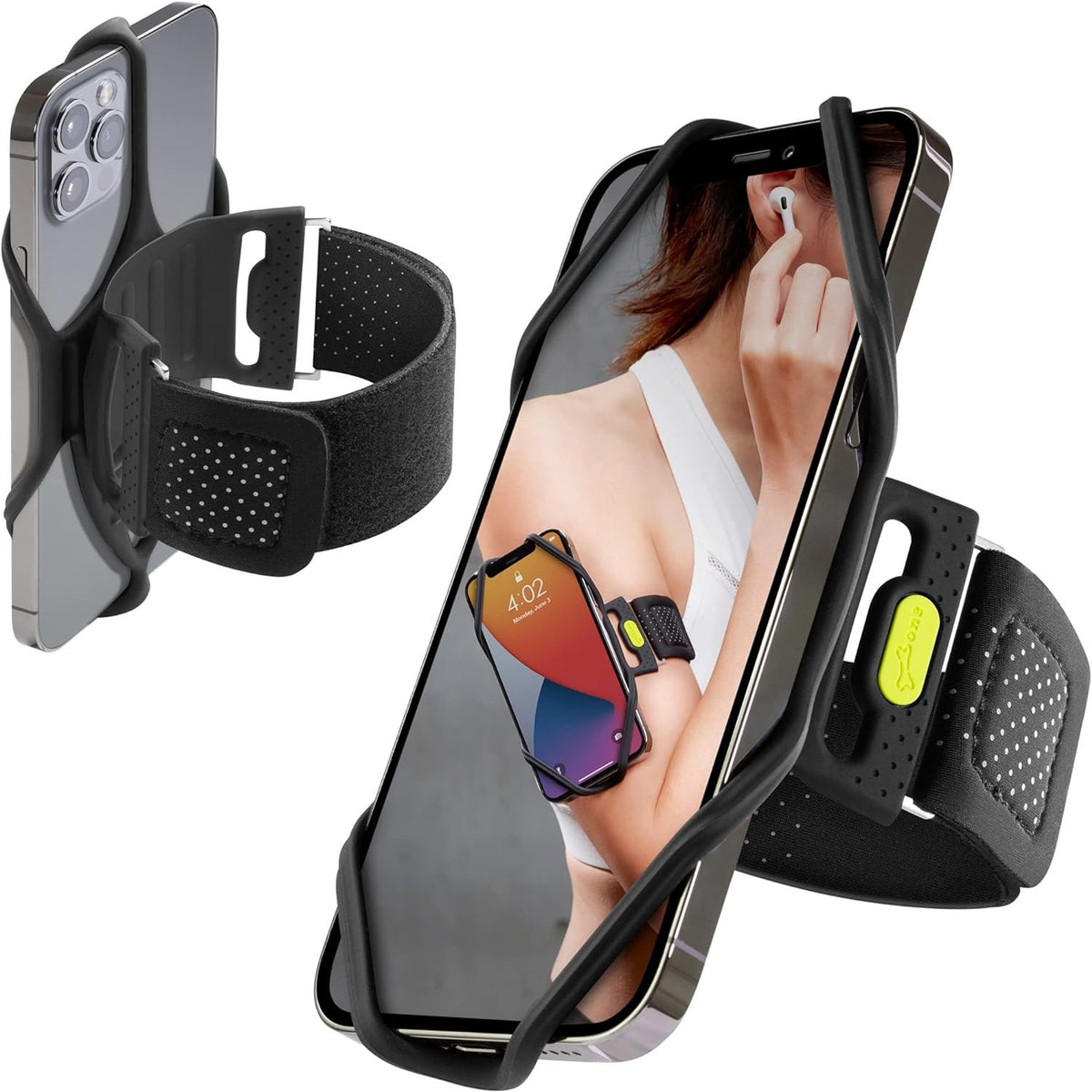 BONE Run Tie 2, Universal Running Phone Armband for 4.7"-7.2" Smartphones