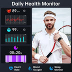 Smart Watch for Men Women, Fitness Tracker (Answer/Make Call), 1000 mAh Battery, 120+ Sport Modes, Step Counter/Sleep Monitor Fitness Watch, Smartwatch for Android/iPhone (Black)