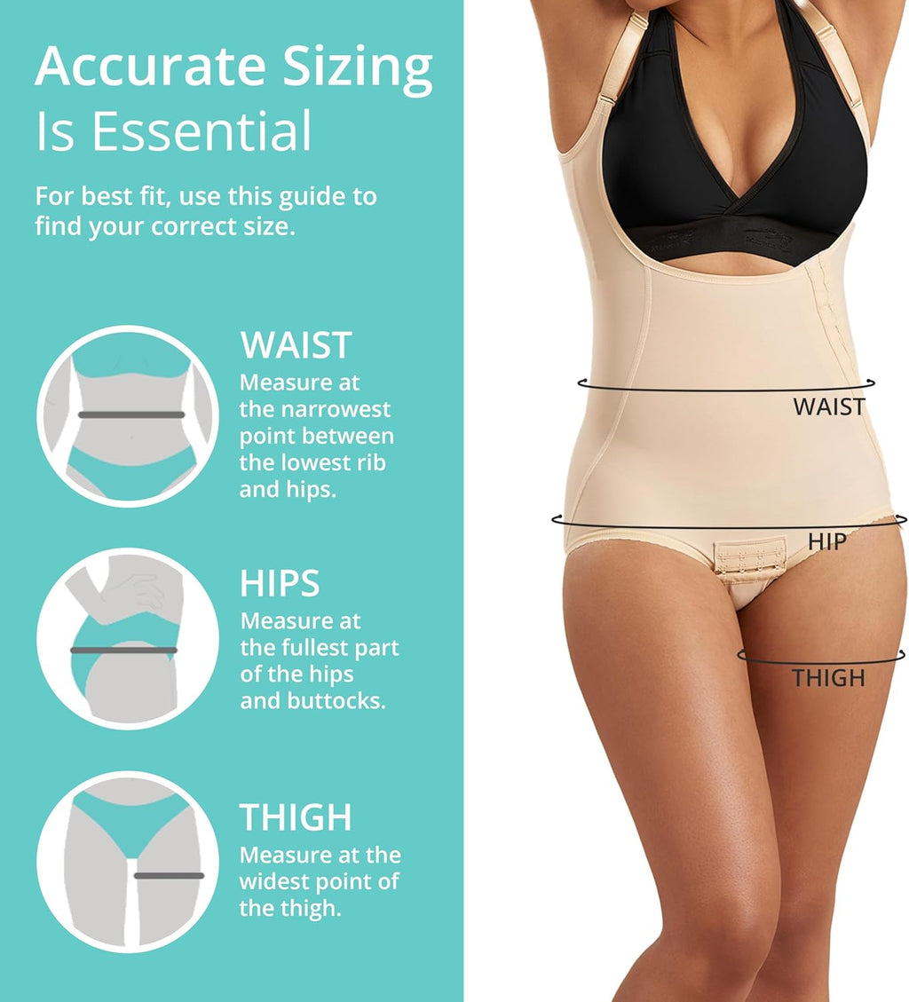MARENA SFBHA Recovery Panty-Length Post-surgical Compression Girdle, High-Back - Adjustable Bikini Length