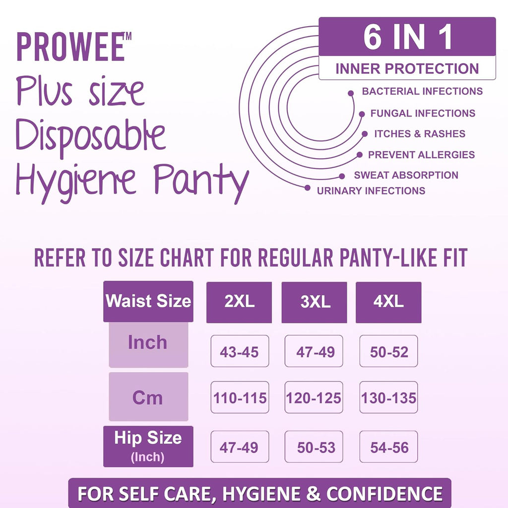 Disposable Regular Panties for Women | Sanitary Protection for Heavy Flow | Disposable Briefs For Delivery, Spa, Travel | No Rash & Discomfort | Pack of 10 Size - L