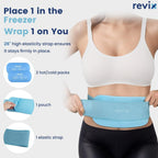 REVIX Ice Pack for Injuries Reusable, 2-Pack Hot & Cold Gel Wrap with Strap