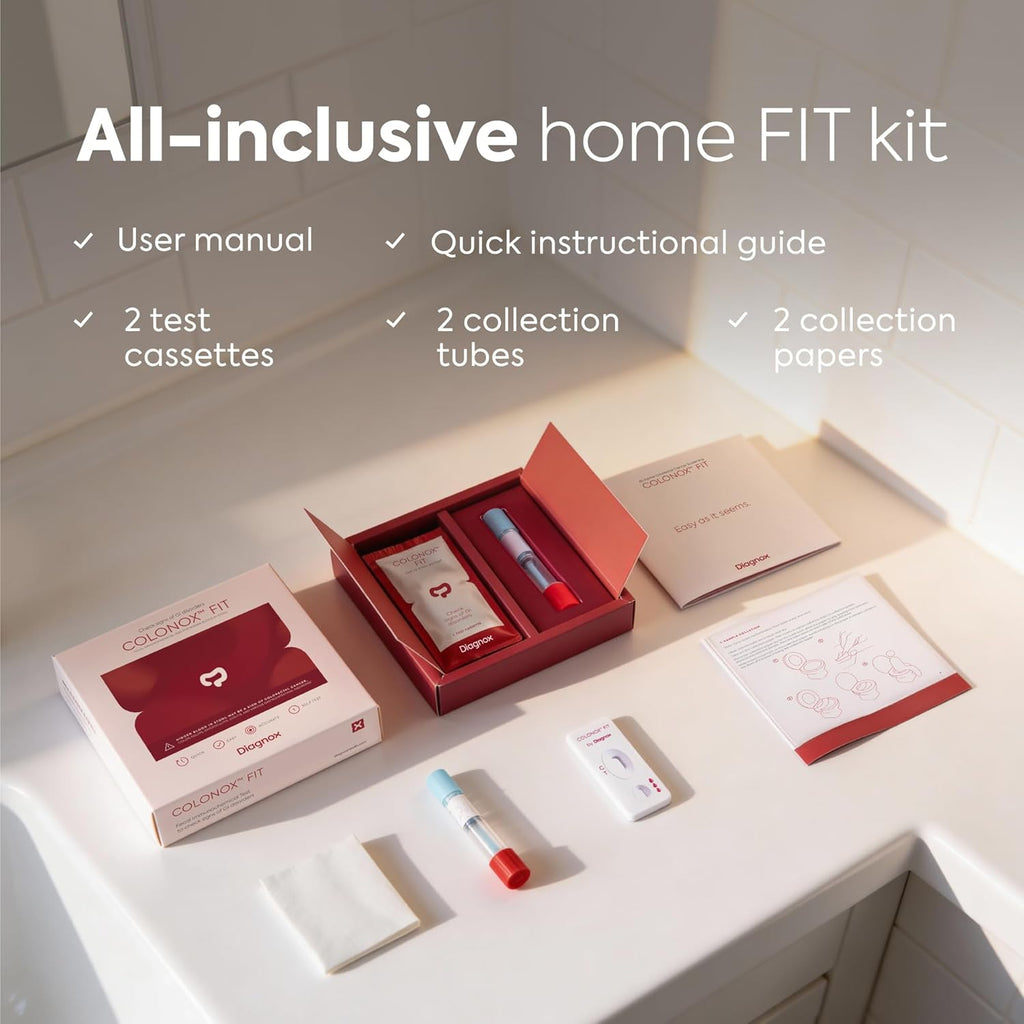 COLONOX At-Home Colon Screening Test Kit, Fecal Occult Blood Test, 2 Tests | Easy To Use, Detects Hidden Blood in Stool, Rapid Results in 10 Minutes, Highly Sensitive, Private Testing At Home
