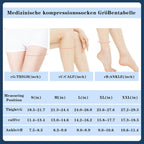 Medical Compression Socks 20-30 mmHg Class 2 | Thigh High | Graduated with Silicone Band | Unisex for Women and Men | for Varicose Veins, Edema, Flights, Sport and DVT