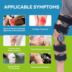 Komzer Hinged Knee Brace, Post Op ROM Immobilizer Orthopedic Rehabilitation Brace for ACL, MCL, Meniscus Tear Recovery and Adjustable Stabilizer for Men & Women, Universal Fit Stabilizer for Left/Right Leg