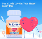 St. Joseph Chewable Low Dose Aspirin 81mg, Orange Flavored, 108 Tablets | Value pack of 81mg pain reliever (NSAID) for adult low dose aspirin regimen, easy-to-chew tablets dissolve quickly, 3 bottles