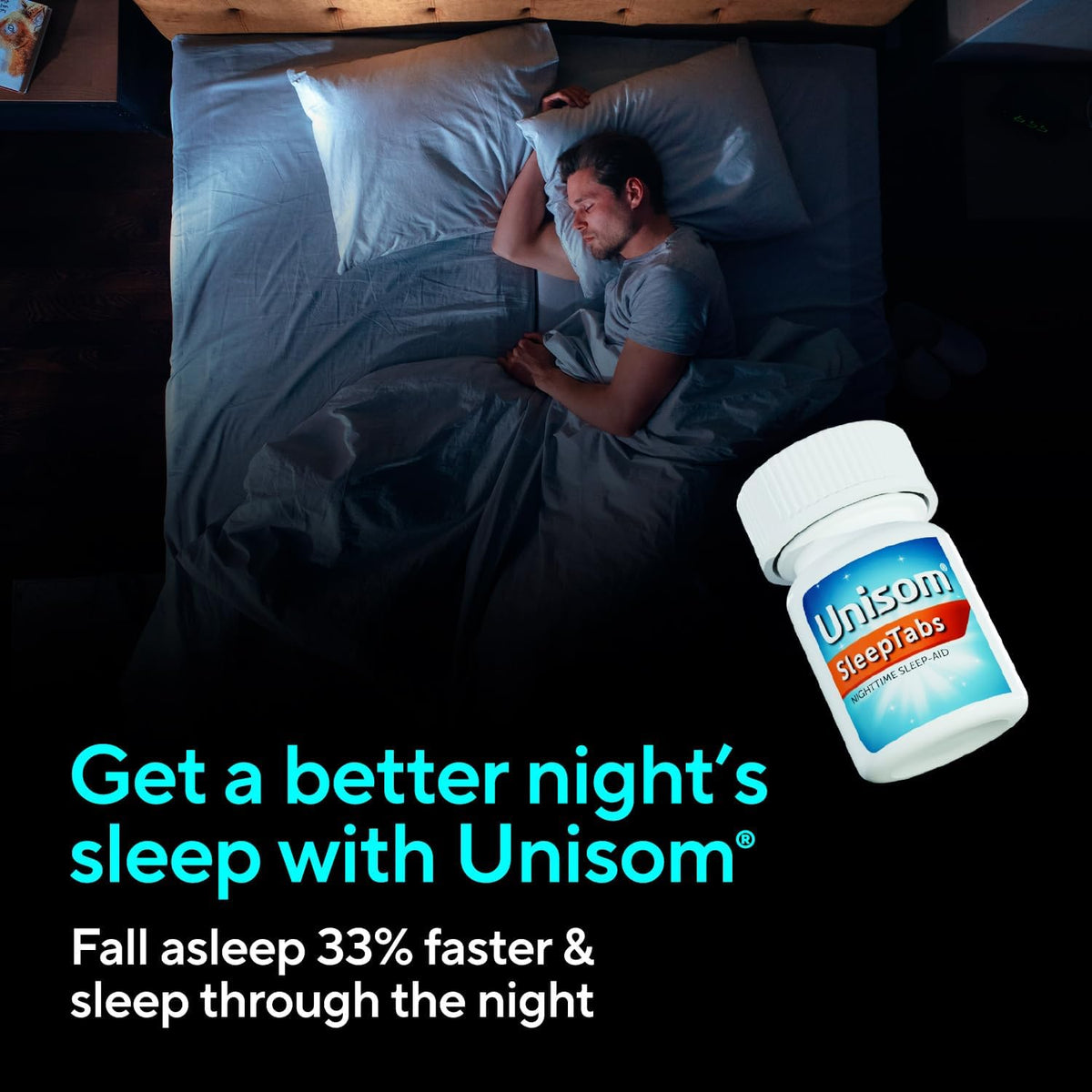 Unisom SleepTabs, Nighttime Sleep-aid, Doxylamine Succinate, 80 Tablets